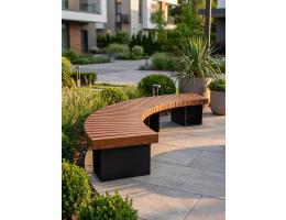 Металлическая скамейка "Радиусная"