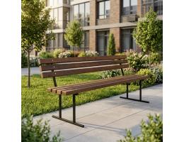 Скамейка металлическая со спинкой СП