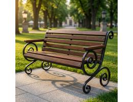 Скамейка "Французская лоза" с подлокотниками