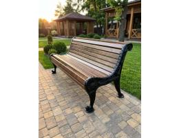Чугунная парковая скамейка "Хризантема"