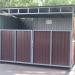 Контейнерная площадка из профлиста с низкими воротами для сбора ТБО