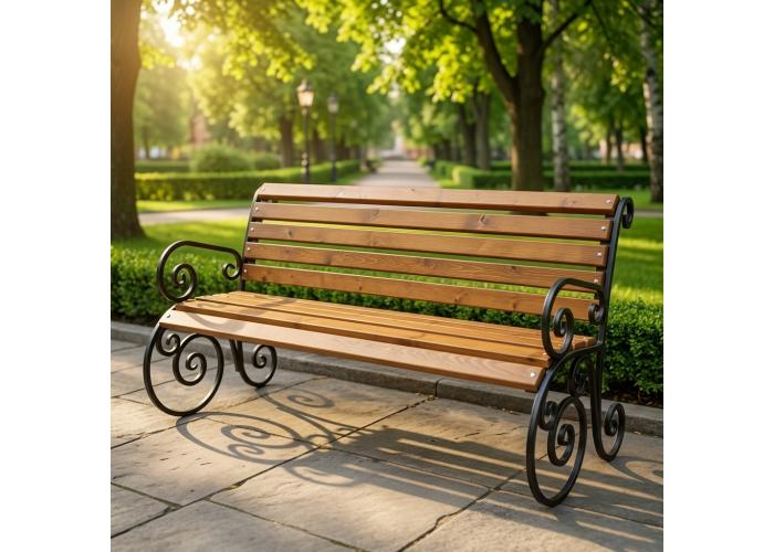 Металлическая скамейка 