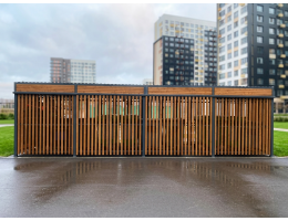 Контейнерная площадка "Бункер" с откатными воротами