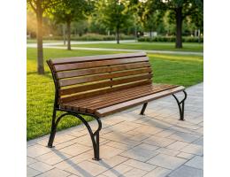 Металлическая скамейка "Классика" без подлокотников