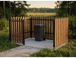 Ограждение для мусорных баков "ЭКО-ЛАЙТ" (из деревянного бруса)
